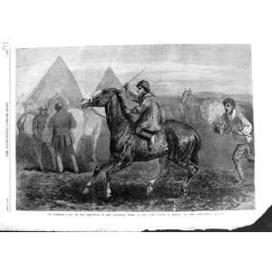  1869 KINGSTON FAIR HORSES TENTS YOUNG BOY THOMAS ART