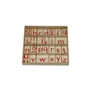Montessori Small Movable Alphabet   ALL Red   Print 10C/20V Thick 4mm 