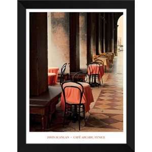   : John Scanlan FRAMED Art 28x36 Cafe Arcade, Venice Home & Kitchen