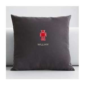  personalized throw pillow cover with robot patch