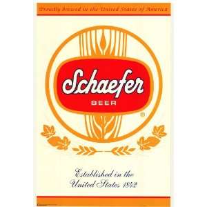  Schaefer Beer   College Poster   22 x 34