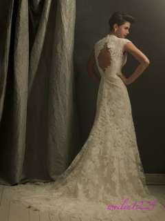  Custom Lace Covered Wedding Dress Bridal Gown Ball Custom Size  