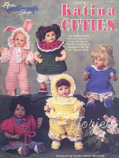 Katina Cuties crochet patterns for 16 dolls OOP rare  