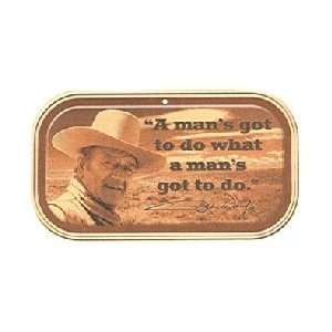  John Wayne A Man Magnetic Tin Sign: Home & Kitchen