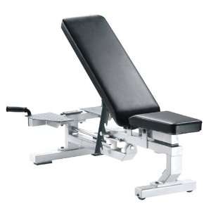 York Barbell STS Multi Function Bench with Wheels   White  