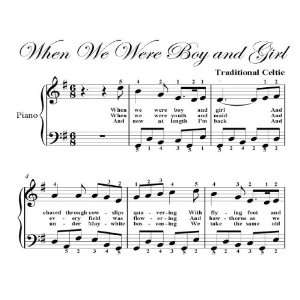 When We Were Boy and Girl Big Note Piano Sheet Music: Traditional 