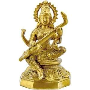  Saraswati Brass Statue   8.5 Height Health & Personal 