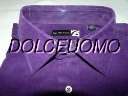 NEW $215 men  SUPERFINE ITALY CORDUROY DRESS SHIRT 17 