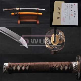   top quality samurai sword damascus folded japanese wakizashi *858