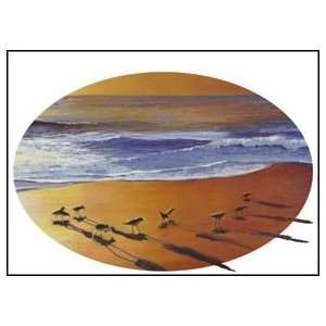  Sandpipers At Sunset Six Note Cards by Carol Thompson 