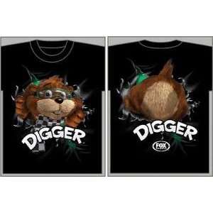  Digger The FOX Gopher Cam Black Tee Shirt: Sports 
