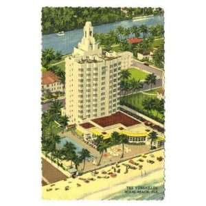  The Versailles Hotel Linen Postcard Miami Beach 1952 