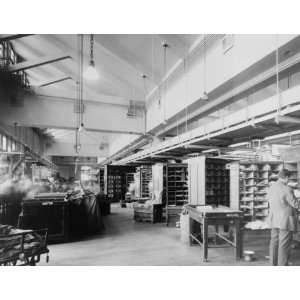  1920 photo Mail sorting room, U.S. Post Office, Washington 