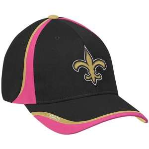 Reebok New Orleans Saints Black Pink Breast Cancer Awareness Coaches 