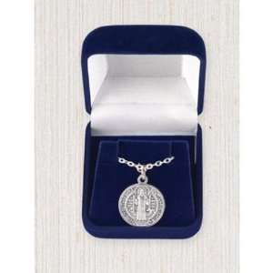  St. Benedict Medal with Silver Plated Chain
