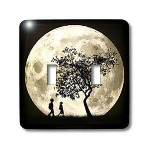 Perkins Designs Space   Full Moon silhouette of people walking near a 