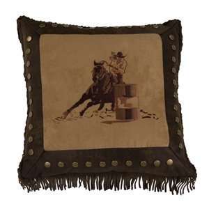   Accents WS3192P1 Embroidered Barrel Racer Decorative Pillow Home