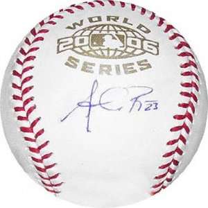 Anthony Reyes Autographed World Series Baseball:  Sports 