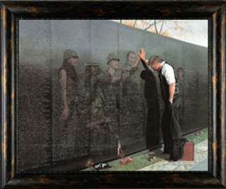 Reflections Lee Teter Military Vietnam 3 wide Framed Print 
