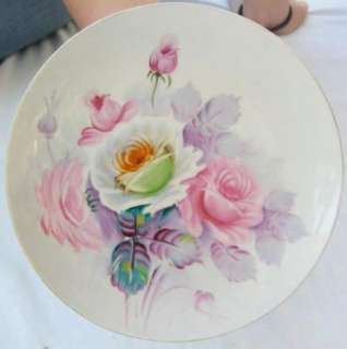 Aiyo China Hand Painted Floral Plate MadeOccupied Japan  