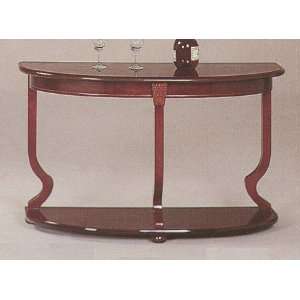  CHERRY FINISH SOFA TABLE WITH PARQUET DESIGN: Home 