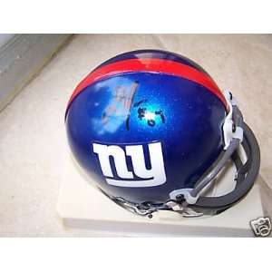   Jones New York Giants Signed Mini Helmet W/coa: Sports & Outdoors