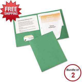 Avery   47977   Paper Two Pocket Report Cover   2 Item Bundle 