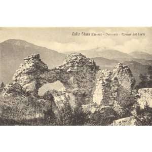 1911 Vintage Postcard Ravine of the Fort   Valle Stura   Demonte Italy