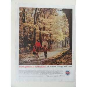 Federal Saving and Loan. Vintage 50s full page print ad. (family and 