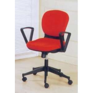 Red Secretary Office Chair With Casters:  Kitchen & Dining