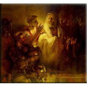  Peter Denouncing Christ 16x15 Streched Canvas Art by 