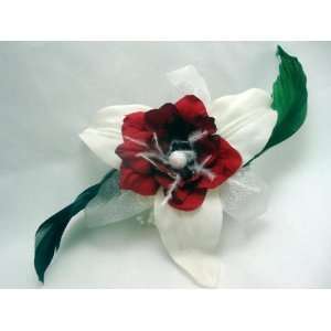  White Holiday Lily Hair Flower Clip: Everything Else