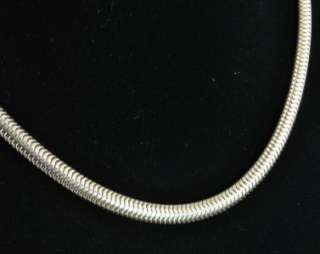 Estate Vintage Forstner Sterling Silver 5mm Snake Link Toggle Chain 