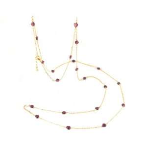  Rosalie Garnet Long Strand Necklace Jewelry