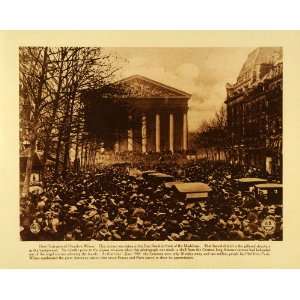  1920 Rotogravure WWI Paris President Wilson Street Crowds 