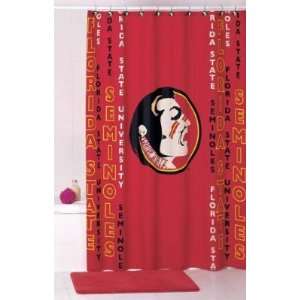Florida State Seminoles Bathroom Shower Curtain NCAA College Athletics 