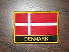 DENMARK DANISH 2x3 FLAG IRON ON PATCH EMBROIDERED I039  