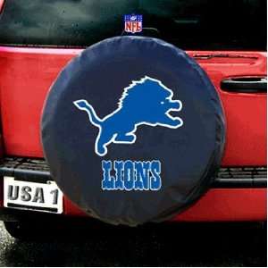  Detroit Lions NFL Spare Tire Cover (Black): Sports 