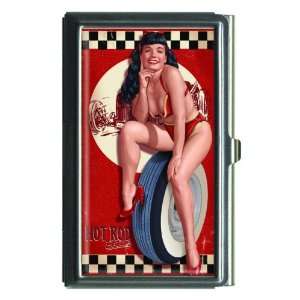  Bettie Page Hot Rod Business Card Case: Office Products