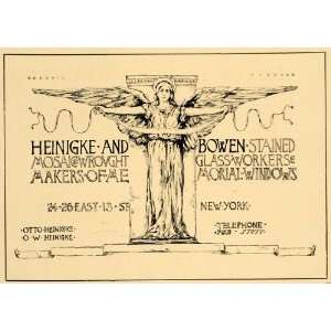 1909 Otto Heinigke and Bowen Memorial Glass Windows Ad 