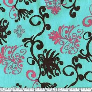  45 Wide Annabella Rochelle Turquoise Fabric By The Yard 