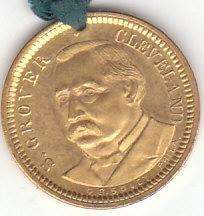 1885 Grover Cleveland Thomas Hendricks Reform Medal Pin  