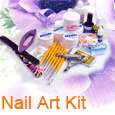Full 12 Acrylic Powder Liquid Nail Art Tips Forms Glue UV Brush 