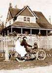 Early Harley Davidson Motorcycle Photo at Home  