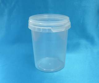 10 pcs Transparent bucket for honey 0,5 liter   0,55 quart 