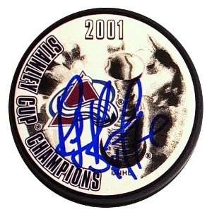  Ray Bourque Signed 2001 Stanley Cup Puck Sports 