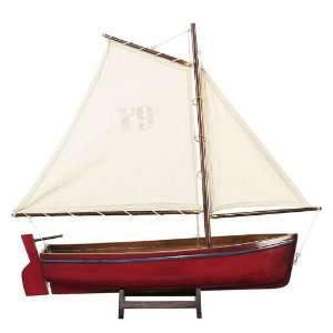  Madeira Y9 Sail Boat Ship Model, Red: Home & Kitchen