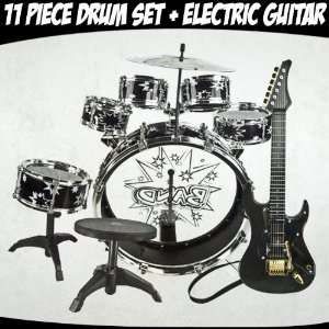  Toy Drum Set Electric Guitar Music Instruments Play Set 