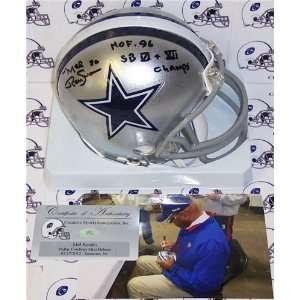  Mel Renfro Autographed/Hand Signed Cowboys Mini Helmet 