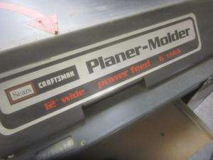  Craftsman Planer/Molder 12 Wide 6 Thick 306.23392 220 Volt 